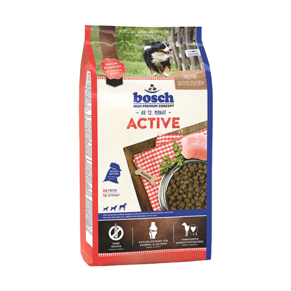 غذای خشک سگ بوش با طعم مرغ Bosch Active Poultry وزن 3 کیلوگرم