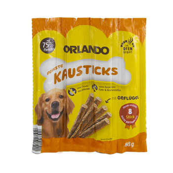 تشویقی مدادی سگ اورلاندو با طعم مرغ Orlando Stick Poultry بسته 4 عددی
