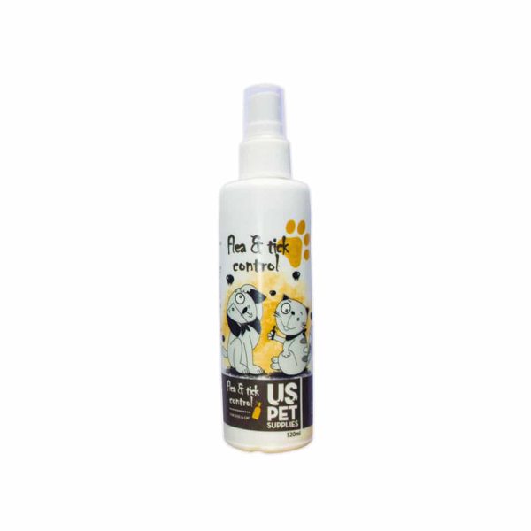 اسپری ضد کک و کنه یو اس پت مدل Flea &Tick Control حجم 120 ‌میلی‌لیتر
