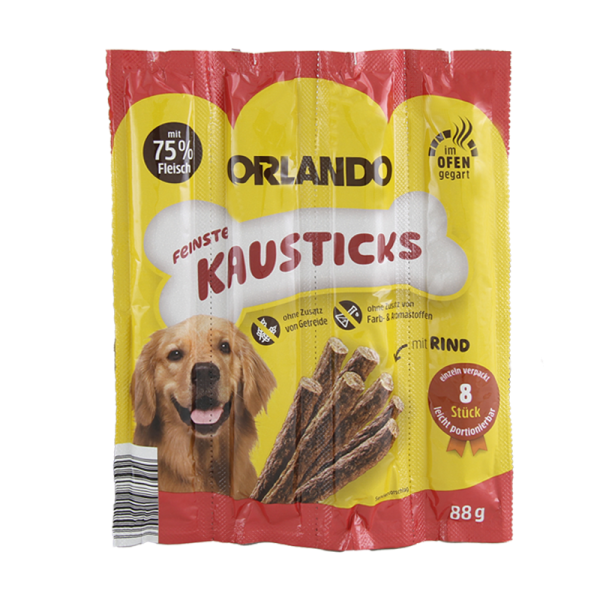 تشویقی مدادی سگ اورلاندو با طعم گوشت گاو Orlando Stick Beef بسته 4 عددی