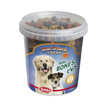 تشویقی سگ مینی استخوان میکس نوبی Nobby Treat Mini Bones Mix وزن 500 گرم