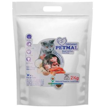 غذای خشک گربه پتمال مدل Beef & Fish وزن 2 کیلوگرم