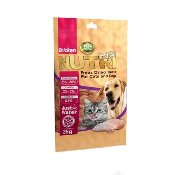 تشویقی سگ و گربه نوتری مدل Freeze Dried Chicken وزن 35 گرم