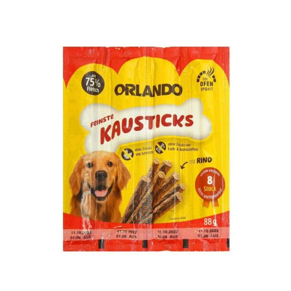 تشویقی مدادی سگ اورلاندو با طعم گوشت گاو Orlando Stick Beef بسته 8 عددی
