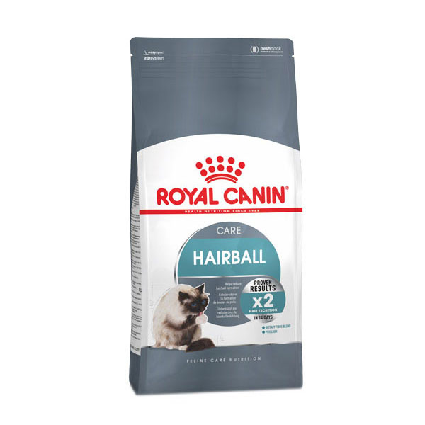 غذای خشک گربه رویال کنین مدل Hairball وزن 2 کیلوگرم