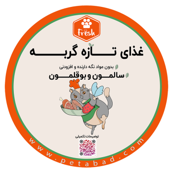 غذای تازه گربه پت آباد Fresh مدل ماهی سالمون و بوقلمون وزن 250 گرم